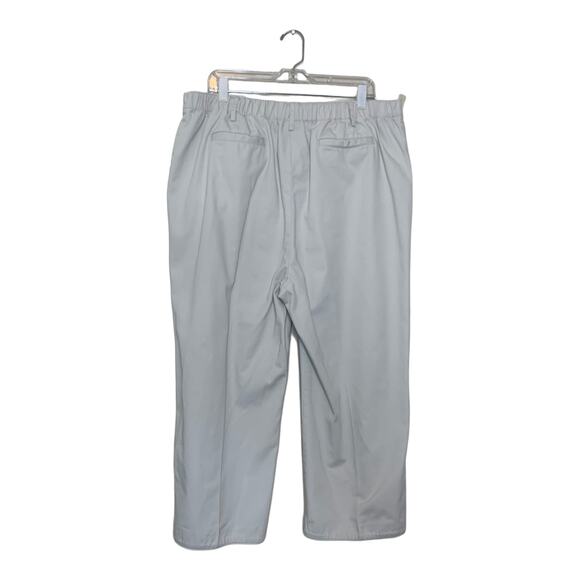 Lands' End beige cropped elastic waist pants size 18 - Picture 10 of 10